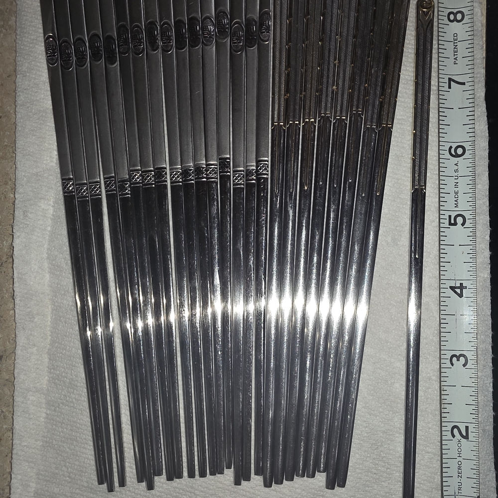 12 sets of metal chopsticks Traditional Designs